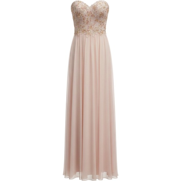La Femme Dresses & Skirts - La Femme Pink Chiffon Embellished Sweetheart Neckline Formal Evening Gown 4